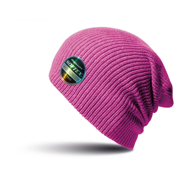 Image of Result Result Men Winter Essentials Core Softex Beanie Hat in Fuchsia Fuchsia One Size Male 5057080699704