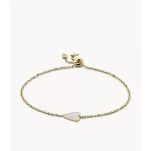 Image of Fossil Womens Mother-Of-Pearl Chain Bracelet - Gold