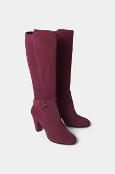Image of Standout Buckled Suede High Boots