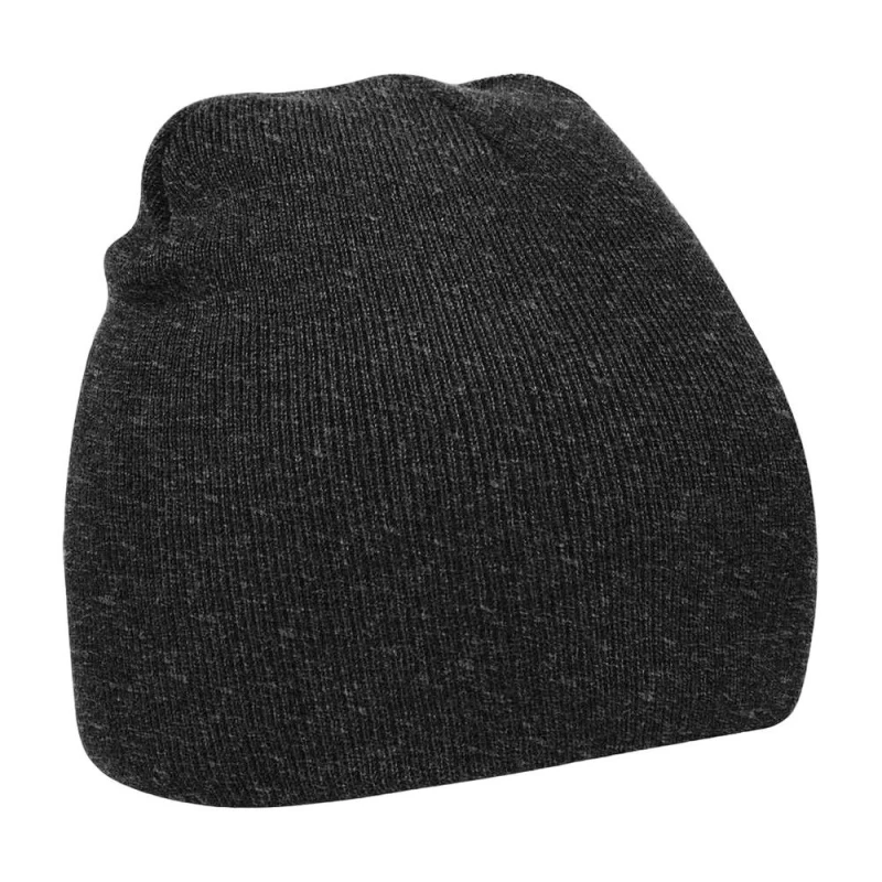 Image of Beechfield Beechfield Men Plain Basic Knitted Winter Beanie Hat in Charcoal Charcoal One Size Male 5063425398713