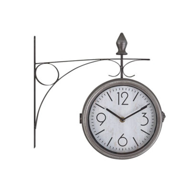 Image of Beliani Wall Clock Romont 34cm Metal Silver