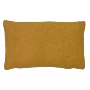 Image of Malham Fleece Rectangular Cushion Saffron, Saffron / 30 x 50cm / Polyester Filled