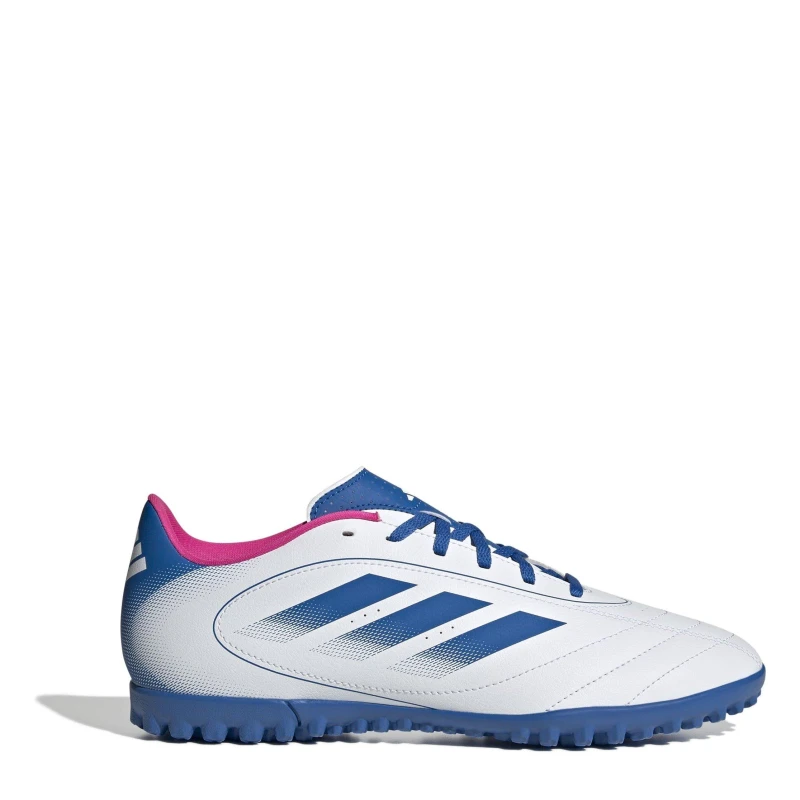 Image of adidas Goletto Adults Astro Turf Football Boots White/Blue/Pink male 6 (39.3)