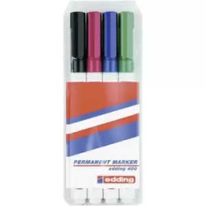 Image of Edding edding 400 4-400-4-1999 Permanent marker Black, Red, Blue, Green waterproof: Yes