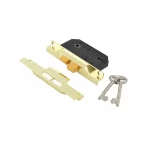 Image of Union 2242 2 Lever Mortice Rebated Sashlock Electro Brass 65.5mm 2.5" Visi