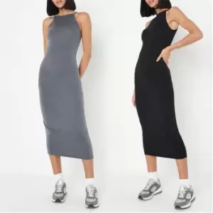 Image of Missguided Pack Tall Basic Midaxi Dress - Multi