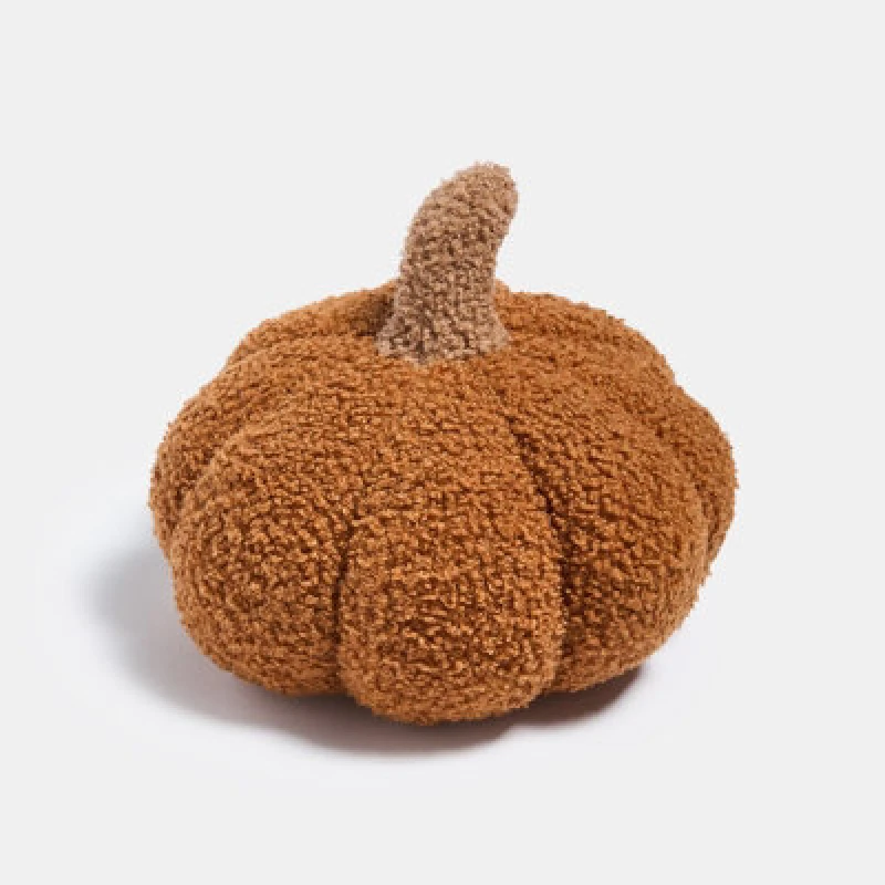 Image of OHS OHS Halloween Pumpkin Boucle Decorative Weighted Door Stop in Burnt Orange Burnt Orange One Size Unisex 5027434225002