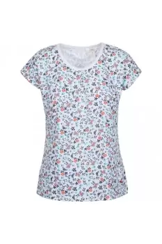 Image of Charlene Floral Cap Sleeved T Shirt