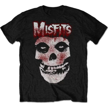 Image of Misfits - Blood Drip Skull Unisex Large T-Shirt - Black