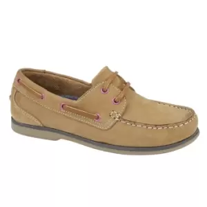 Image of Rdek Mens Nubuck Boat Shoes (7 UK) (Honey)