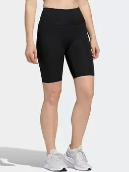 Image of adidas Optime Training Bike Short Tights, Pink, Size L, Women