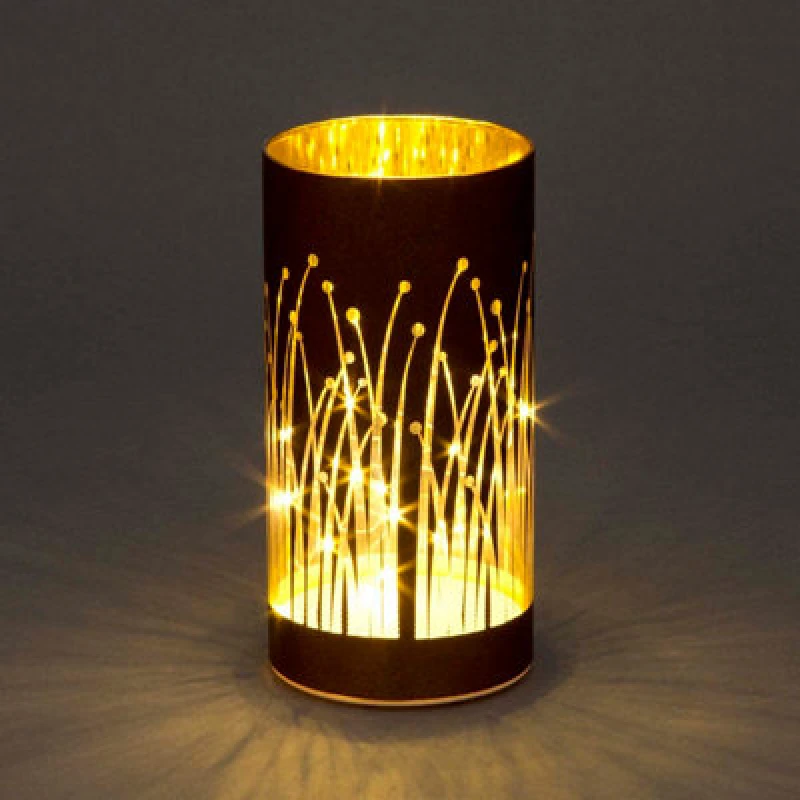 Image of Shatchi 20cm Christmas Decorated Vase Table Forest Scene Copper Red