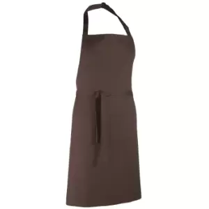 Image of Premier Colours Bib Apron / Workwear (Pack of 2) (One Size) (Brown)