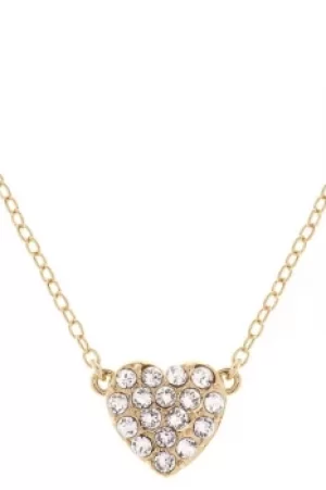 Image of Ted Baker Ladies Gold Plated Pave Crystal Heart Necklace TBJ1516-02-02