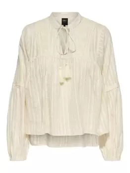 Image of ONLY Tie String Top Women Beige