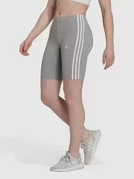 Image of Adidas 3 Stripes Bike Short, Medium Grey Heather Size M Women