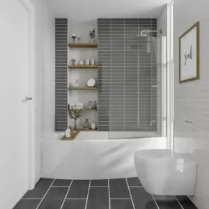 Image of Brooklyn Spacesaver Right Hand Shower Bath with Shower Screen - 1690 x 690mm