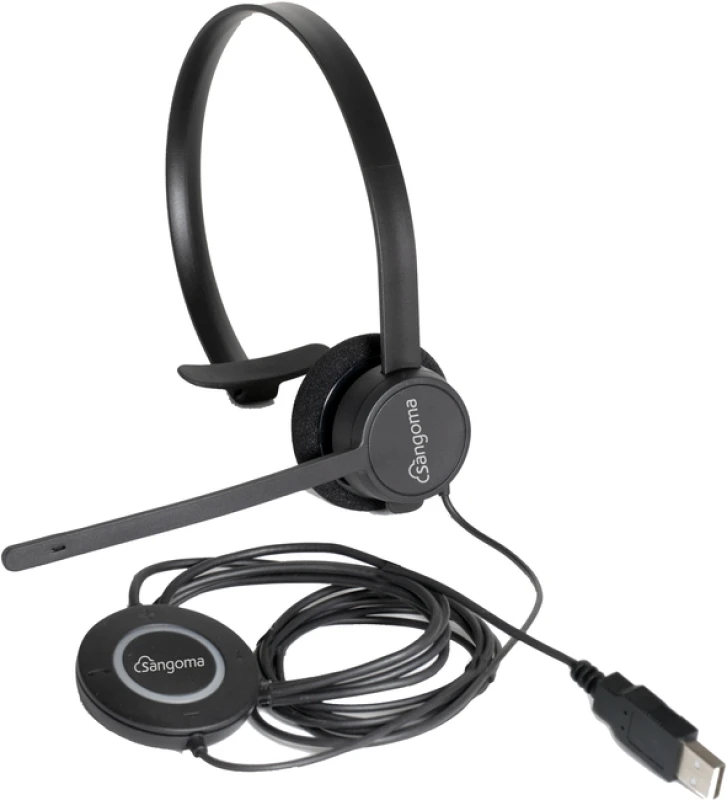 Image of SANGOMA HC100 USB-A Monaural over-the-head headset.