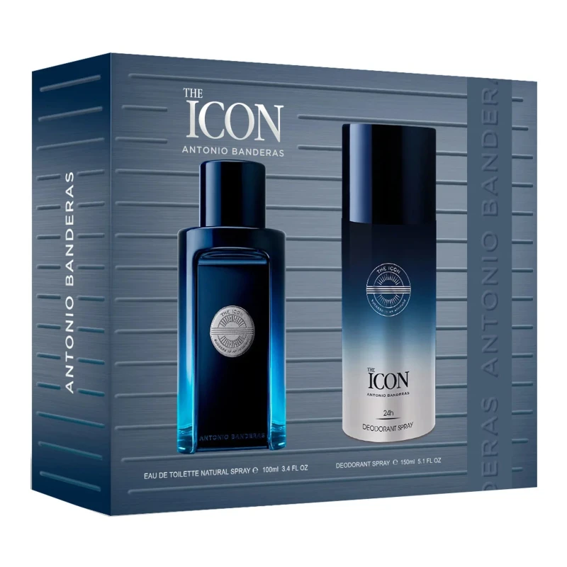 Image of Antonio Banderas The Icon 2 Piece Gift Set: Eau de Toilette 100ml - Deodorant Spray 150ml