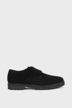Image of Black Suede Derby Shoes