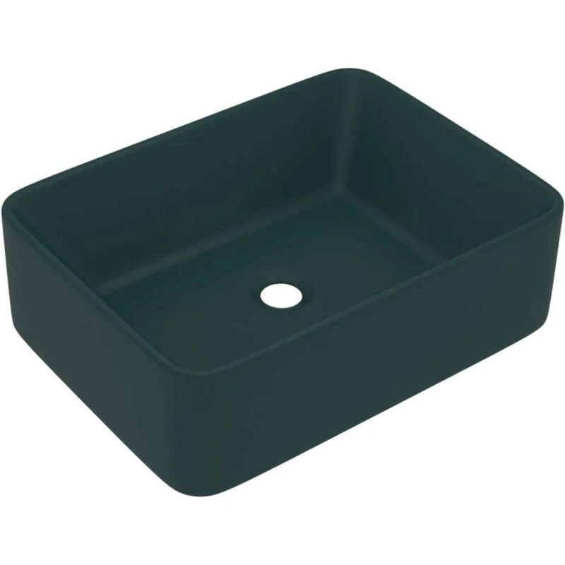 Image of VIDAXL Luxury Wash Basin Matt Dark Green 41x30x12cm Ceramic Vidaxl 8720286037522