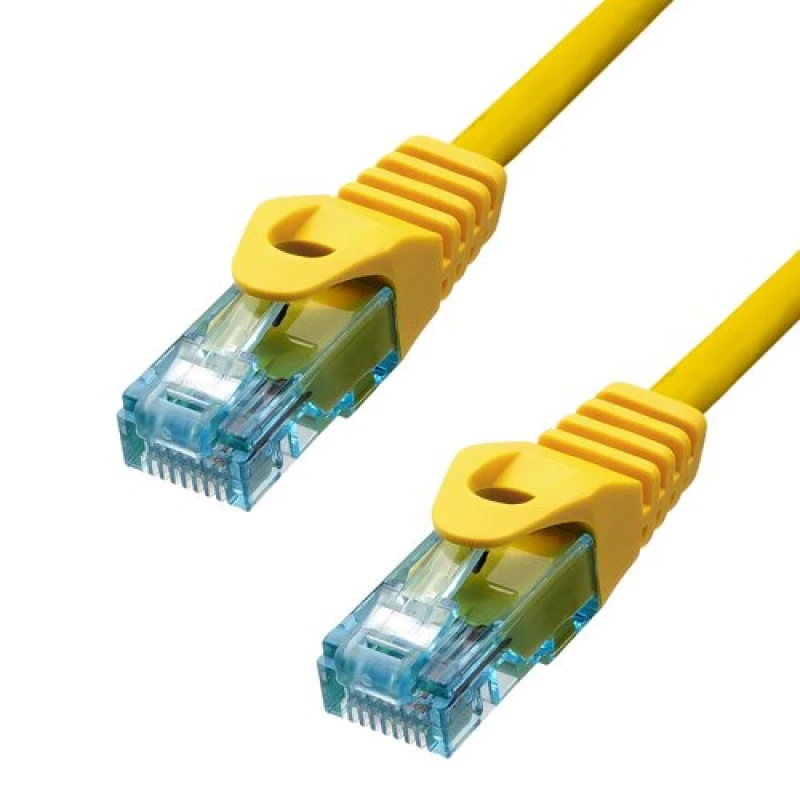 Image of ProXtend CAT6A U/UTP CU LSZH Ethernet Cable Yellow 75CM
