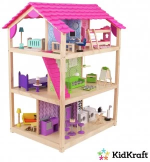Image of So Chic Doll House With 50 Pieces of Furniture