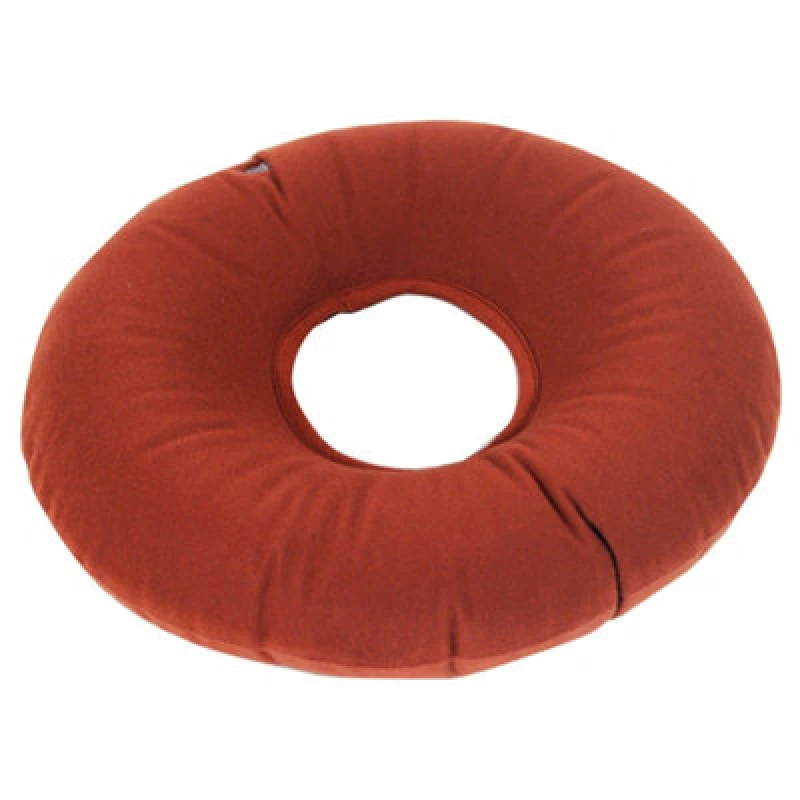 Image of Loops Inflatable Pressure Relief Ring Cushion - Maroon Soft Fitted Cover - 400mm Dia Multi