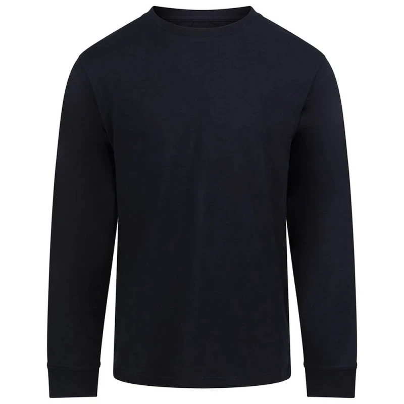Image of AWDis Mens Long-Sleeved T-Shirt in Midnight Size: Medium Midnight Male M