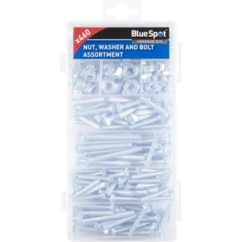 Image of 40516 460 Piece Assorted Nut, Washer And Bolt Set - Bluespot
