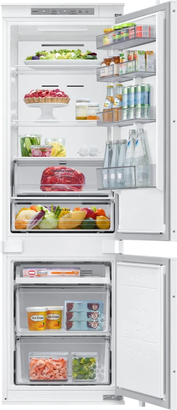 Image of Samsung Series 6 SpaceMax BRB70F26DES0EU 178cm High 70/30 Integrated No Frost Fridge Freezer with Sliding Door Fixing Kit - White - E Rated
