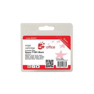 Image of 5 Star Office Epson Fox T1281 Black Ink Cartridge
