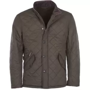 Image of Barbour Mens Powell Quilted Jacket Olive XL