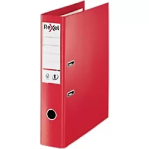 Image of Rexel No. 1 Choices Lever Arch File Plastic 75mm Polypropylene Foolscap Red