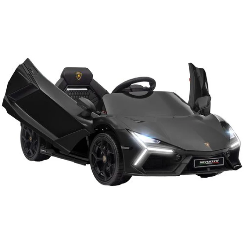 Image of Aiyaplay Lamborghini Revuelto Licensed Ride On Car W/ Suspension - Black 370-330V70BK