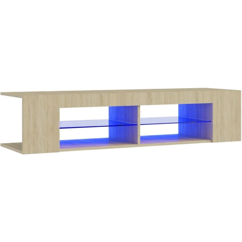 Image of VIDAXL TV Cabinet with LED Lights Sonoma Oak 135x39x30cm Vidaxl 8720286216422