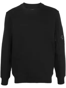 Image of C.P. COMPANY Diagonal Raised Fleece Sweatshirt Black