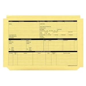 Image of Personnel Wallets Pre printed Yellow Pack of 50 PWY01
