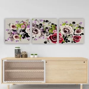 Image of P304010 Multicolor Decorative Canvas Painting (3 Pieces)