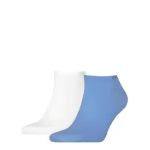 Image of Calvin Klein Klein Sneaker Socks 2 Pack Mens - Blue