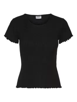 Image of NOISY MAY O-neck Short Sleeved Top Women Black
