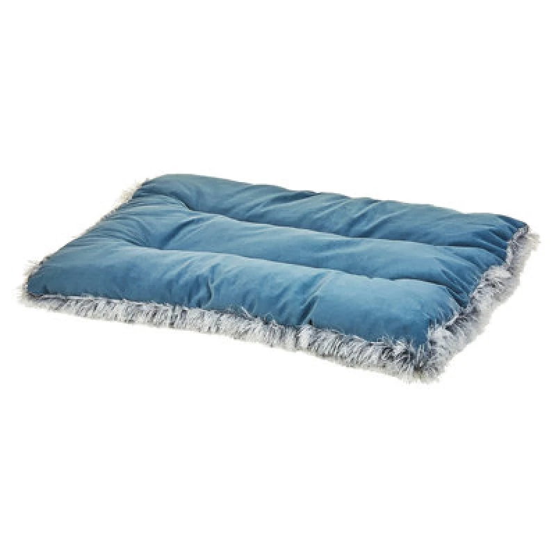 Image of Beliani Pet Bed Ergani Velvet Blue