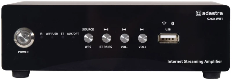 Image of Adastra Adastra S260 WiFi Streaming Amplifier 120w Class-D with Smartphone Control AVS-231685