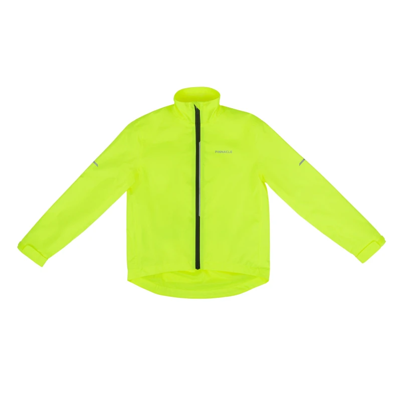 Image of Pinnacle Kids Performance Waterproof Reflective Long Sleeve Performance Cycling Jacket Yellow male 7-8 Years
