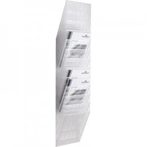 Image of Durable FLEXXIBOXX 12 A4 1709763400 Brochure holder Transparent A4 portrait No. of compartments 12 1 Set (W x H x D) 242 x 1115 x 135 mm
