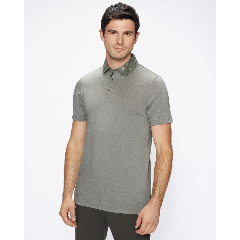 Image of Ted Baker Frend Polka Polo Shirt - Green Green XS