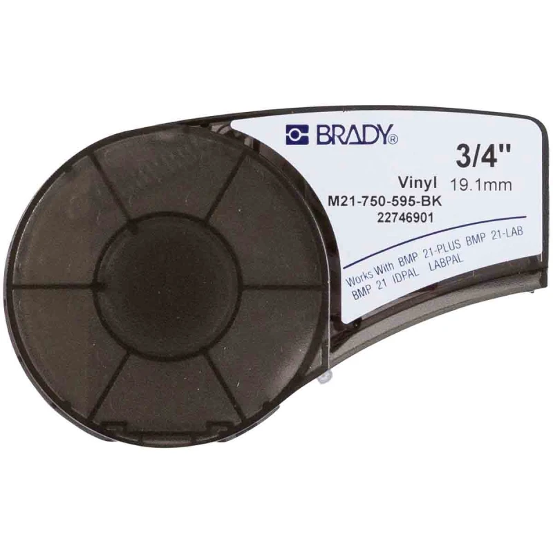 Image of Brady M21-750-595-BK printer label Black Self-adhesive printer label