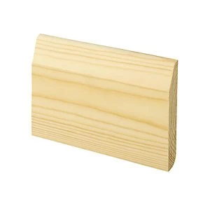 Image of Wickes Dual Purpose Large RoundChamfered Pine Skirting 15 x 95 x 2400mm