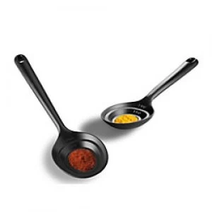 Image of Quirky Mix and Measure Spoon Set Black