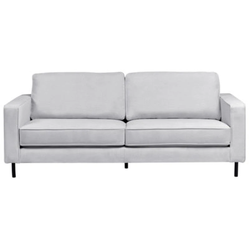 Image of Beliani Sofa 3 Seater Savalen Fabric Light Grey